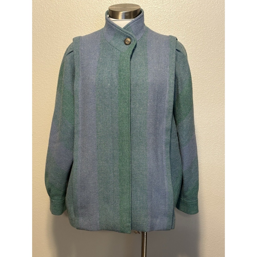 Vintage AVOCA Collection Jacket Womens M Wool Ireland Full Button Pockets‎ Lined
